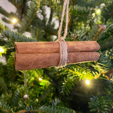 Load image into Gallery viewer, Natural Cinnamon Stick Scented Hanging Tree Decorations