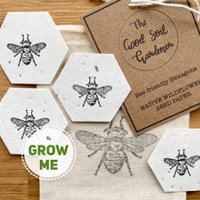 Load image into Gallery viewer, Bee Friendly Hexagons | Plantable Seed Paper
